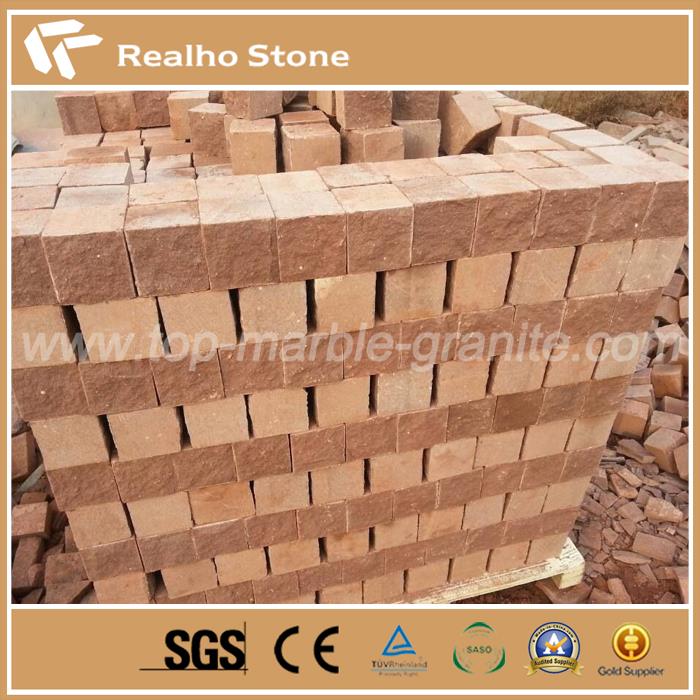 Red Porphyry Cube Stone