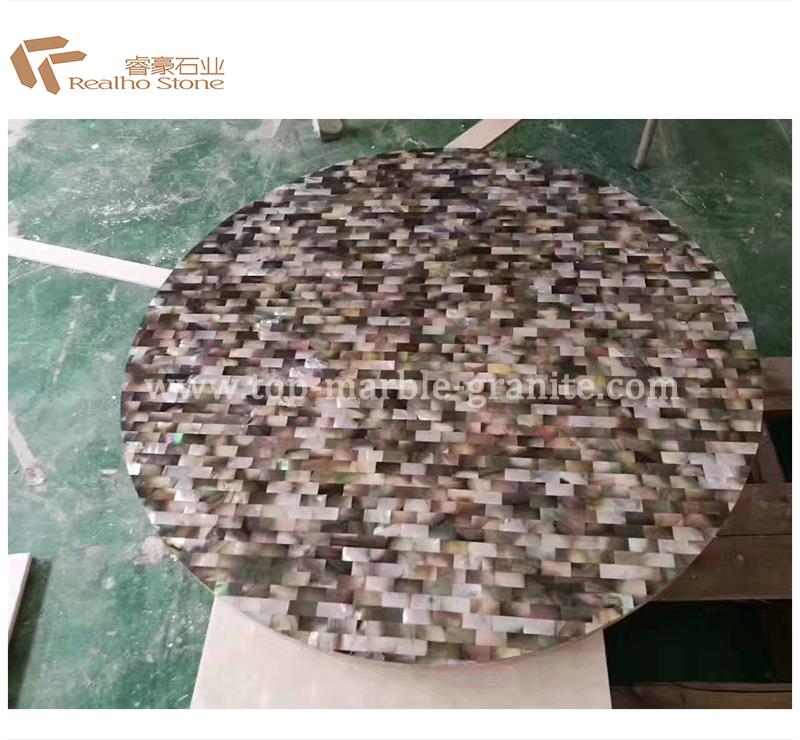 mixed color shell table top mixed color shell table top