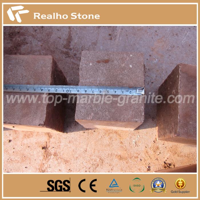Paving Stone Red Porphyry Cobblestone Floor Tile For Sale