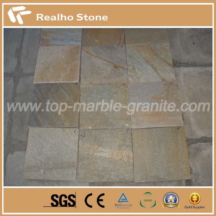 Jaden pou Pavaj Wouj Jòn an bwa Slate Tile