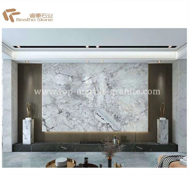 Calacatta Grey Marble Wall Background