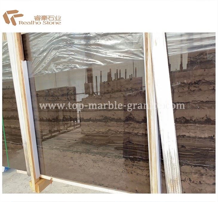 Brown Wood Grain Marble Slabs