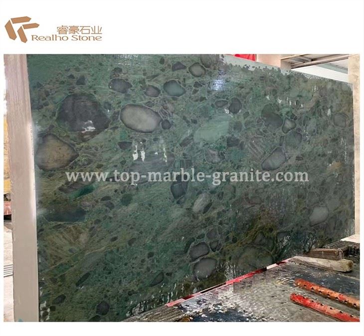 green granite slab