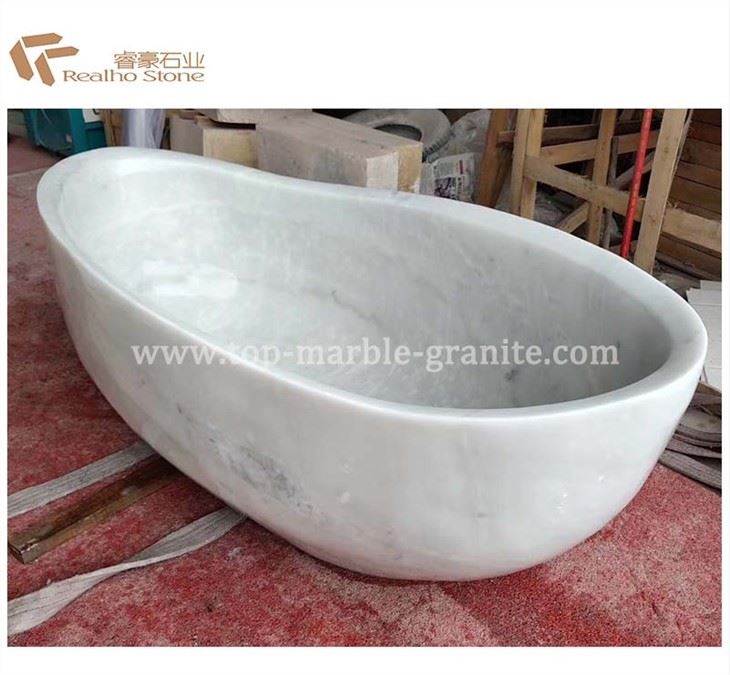 White marble bathtub