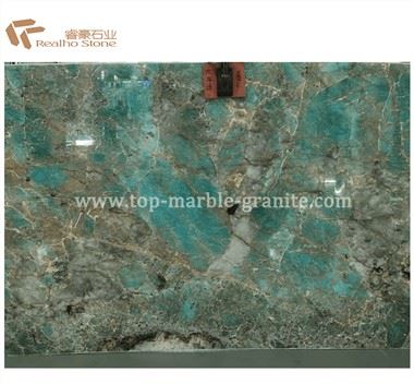 Emerald Green Luxurious Natirèl Stone Slab poli